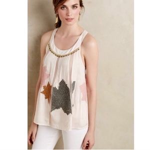 Anthropologie Floreat Pia Embroidered Tank 0✨